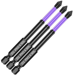 Guest Quality Phillips Screwdriver Bit 90mm D1 PH2 Magnetic Industrial Grade Black Oxide Finish - Product Image 4