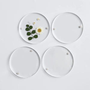 Qakai – sous-<span class=keywords><strong>verre</strong></span> rond carré en <span class=keywords><strong>plexiglas</strong></span> transparent, tapis <span class=keywords><strong>de</strong></span> tasse, bricolage, décoration <span class=keywords><strong>de</strong></span> mariage, cadres magnétiques Double face, sous-verres transparents en acrylique - Product Image 6
