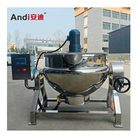Marmite de cuisson industrielle 100L-1000L en acier inoxydable, à vapeur, électrique ou à gaz, avec agitateur, pour confiture
