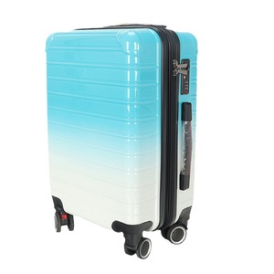 Gradient 20-Inch Roller <b>Suitcase</b> For Women Lightweight Carry-On With Combination <b>Lock</b> Swivel Wheels Solid Color - Product Image 5