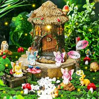 BSCI usine fée jardin maison résine accessoires fée Figurines ornements animaux décor extérieur