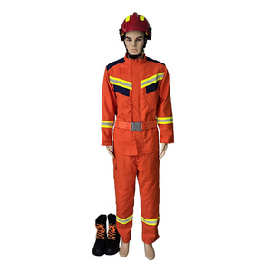 Jiang Dun Firefighting Rescue Suit Separable Orange Reflective Emergency Training Gear - Product Image 1