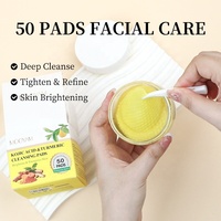 Almohadillas Limpiadoras de Cúrcuma y Ácido Kójico para Cicatrices de Acné, Despigmentación de la Piel, Vitamina C, Cúrcuma, Exfoliante Facial Iluminador