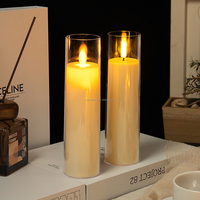 Bougies LED en plastique PS à piles, effet flamme dansante, pour décoration de mariage et de fête