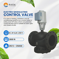 Vanne de régulation électrique à modulation de courant électro-hydraulique 2800N à rappel par ressort, auto-étalonnage, AC230V AC24V WCB QT400 SS304