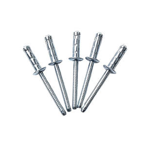 <span class=keywords><strong>Rivet</strong></span> aveugle à tête plate ronde multi-grip en acier au carbone zingué de 3,2 à 6,4 mm, <span class=keywords><strong>rivet</strong></span> aveugle à tête bombée en acier galvanisé pour panneau - Product Image 5