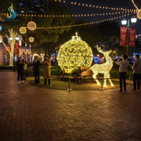 Maßgefertigte Weihnachts-Rentier-Familien-Motive, Wasserdichte Lichtskulptur-Dekorationen, Festliche Laternen für Stadtparks