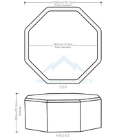 Baignoire de plongée froide gonflable ODM pour 4 à 8 personnes - Pliable, PVC Drop-Stitch, Installation rapide, Ctagon, Logo et couleur personnalisés pour spa à domicile