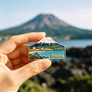 Vintage Embossed Metal Refrigerator Magnet World Famous Building Travel Collection Souvenir Decorative Magnet - Product Image 1