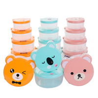 Boîte à goûter portable pour enfants, mignonne, transparente, anti-fuite, anti-poussière, pour conserver la fraîcheur, boîte à fruits, bento, nourriture pour bébé
