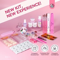 Meilleur Kit Mobray 2025 - 1 Ensemble de Faux Ongles en Acrylique DIY, Poudre Acrylique, Pinceau, Paillettes, Lime, Outils de Décoration pour French Manucure