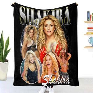 2023 nuovo design vendita calda Dropshipping <span class=keywords><strong>Shakira</strong></span> Super soft poliestere flanella fleece throw coperta da viaggio coperte personalizzate stampate - Product Image 1
