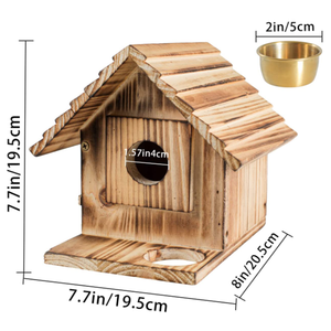 Shangrun Cardinals Nichoir suspendu Nichoir Maison d'oiseau bleu extérieure pour maison d'oiseau extérieur avec mangeoire - Product Image 6