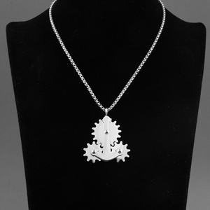 Collar de Acero Inoxidable Moderno para Hombre, Colgante Estilo Cyberpunk, Amuletos Hip Hop, Joyería Cristiana, Estilo Steampunk - Product Image 2