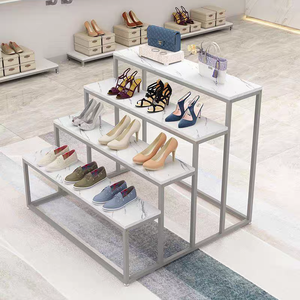 Étagère de présentation pour sacs et chaussures en acier inoxydable, design moderne, construction durable, pour supermarchés et fleuristes - Product Image 2