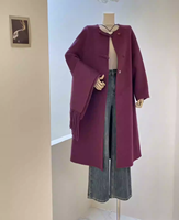 Nouvelle Écharpe d'Hiver 2025 Longue, Épaisse et Imperméable pour Femme, Style Chinois Antique, en Cachemire Double Face, Fermeture Simple Boutonnage