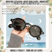 Vente en gros Lunettes de soleil polarisées unisexes avec monture ronde orange Verres UV400 mode haut de gamme Logo personnalisé Matériau PC