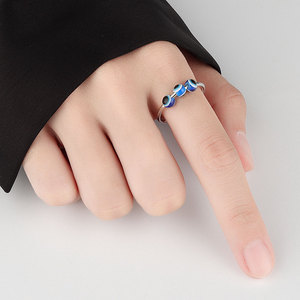 Anillos Ajustables con Cuentas Giratorias de Ojo Turco Antiestrés, Chapados en Oro Blanco sobre Cobre, Joyería para Aliviar la Tensión para Mujeres - Product Image 3