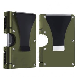 Hot Sale Aluminum <b>Metal</b> Slim Minimalist Front Pocket <b>Wallet</b> Carbon Fiber Credit Card Case Holder RFID Blocking with Money Clip - Product Image 2