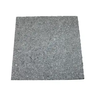 Lastre di granito nero fiammato fuding G684 piastrelle in granito g684 60*60 di fabbrica granito intagliato lapide per pavimentazione esterna