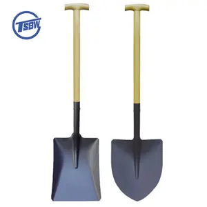 Customized Wholesale Garden Tools Wooden Handle Carbon Steel Blade Garden Digging Spade Shovel