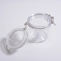 Vente en gros de pots en verre cylindriques transparents de 50 ml, récipients hermétiques, contenants scellés pour aliments, bonbons, biscuits, sucre, avec couvercles à clip