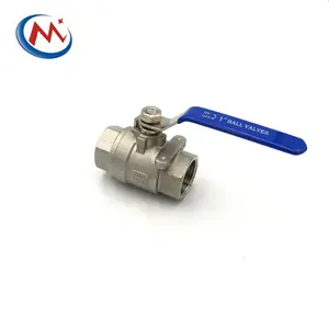 2 Pcs Threaded Ball Valves Stainless Steel Oil Gas Water Medium Temperature Natural Hydraulic Industrial Chemical CE ISO9001