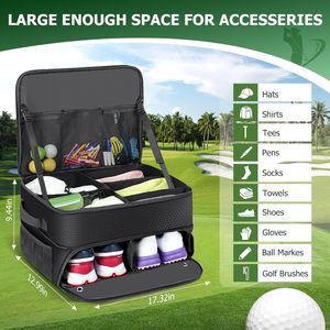 Premium 2-Pair Capacity Polyester <b>Golf</b> Trunk <b>Organizer</b> Shoe Storage Waterproof <b>Car</b> Trunk Locker Storage Box <b>Golf</b> Gifts for Men - Product Image 6