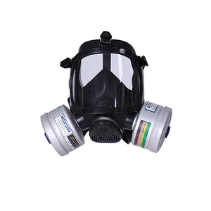 Vendita calda sicurezza fumo full face maschera antigas BW1002 con doppio tipo di contenitore