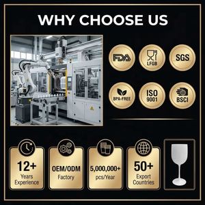 Wholesale Reusable <b>Plastic</b> Wine <b>Glasses</b> 450ml Unbreakable Tritan Shatterproof Custom Color Logo OEM for Restaurant Bar - Product Image 4