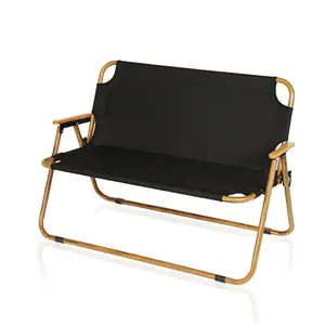 Двухместный для использования вне помещения Стул походный складной стул с пляж стул с подлокотниками