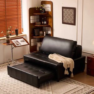 <span class=keywords><strong>Canapé</strong></span>-lit extensible de style japonais en <span class=keywords><strong>tissu</strong></span> crème, double usage, décontracté, inclinable, pour petit appartement, pliable et télescopique - Product Image 3