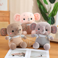Peluche éléphant Kawaii unisexe Super douce animaux en peluche personnalisé ours en peluche PP coton doublure en maille accessoires de fête