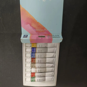 Ensemble de bricolage de peinture acrylique réutilisable de 12 couleurs d'artiste de qualité supérieure Pots de peinture acrylique écologiques et non toxiques Ensemble de boîtes de couleurs de peinture - Product Image 5