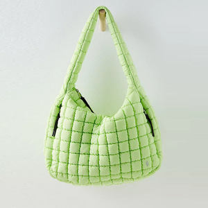 Phụ Nữ Trọng Lượng Nhẹ Thời Trang Nylon Bông Mềm Puffy Tote Biểu Tượng Tùy Chỉnh Puffer Túi - Product Image 6