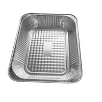 Plateau de cuisson rectangulaire jetable de casserole résistante de papier d'aluminium de pleine et demi taille de vente chaude pour la torréfaction