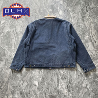 Veste de travail en toile personnalisée pour homme, style vintage, streetwear, col rabattu, veste bomber décontractée rétro