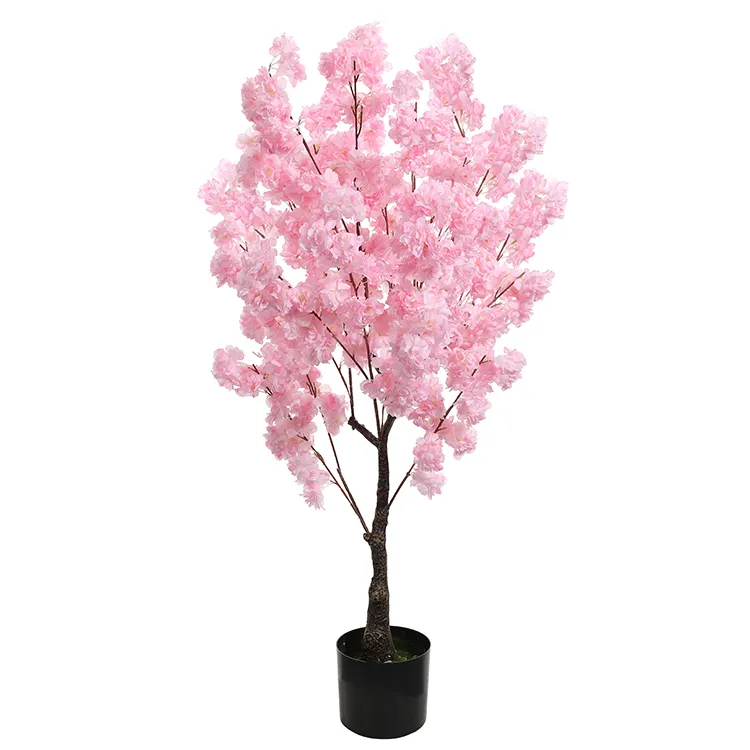 핑크 레드 웨딩 장식 인공 일본 벚꽃 나무 야자수 인공