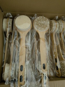 Cepillo de baño de cerdas para masaje y exfoliación corporal, portátil, para ducha, <span class=keywords><strong>con</strong></span> logotipo personalizado, para comercio transfronterizo - Product Image 6