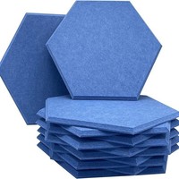 Panneau mural insonorisé en feutre pour animaux de compagnie Paquet de 12 panneaux acoustiques hexagonaux en fibre de polyester blanche