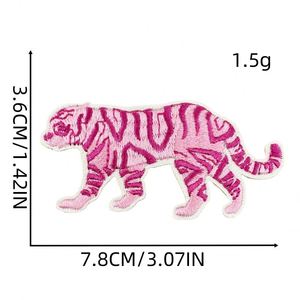 New Iron on Embroidery pink Hat Snake tiger Be Kind Sunglass Patch for Kid's Clothes Hat Bag - Product Image 3