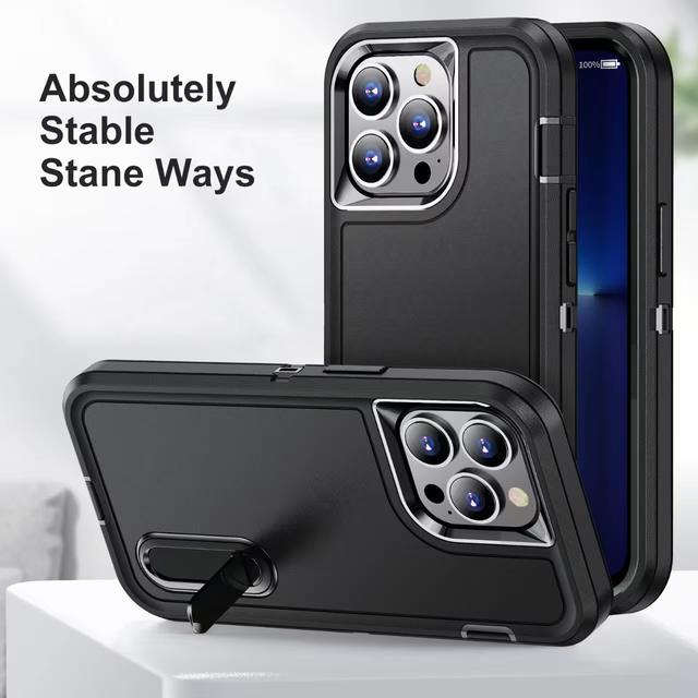 New Arrival Luxury 3-in-1 TPU PC Heavy Duty Bumper  Phone Case 14 11 Pro Max Hybrid Rugged Armor Shockproof Mobile Case