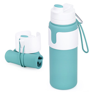 Bouteille d'eau pliable pour sports de plein air 750 ml en silicone légère et portable pour le cyclisme - Product Image 4