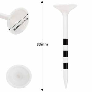 ทีตีกอล์ฟไม้สีขาวลายทางขนาดใหญ่ 83 มม. ทนทาน พร้อมโลโก้แบรนด์ Passen อุปกรณ์เสริมกอล์ฟ - Product Image 2