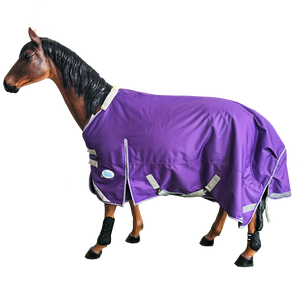 Fanfaree Fabriek Directe Verkoop Winter Combo Hals Dubbele Borst Gesp Paars Duurzaam Stal Paard Warme Deken - Product Image 3