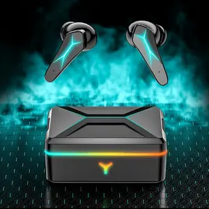 Earphone Gaming Profesional, Olahraga Tahan Air X7 TWS Hifi Earbud Lampu LED Stereo Headset Headphone