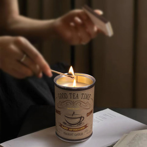 Velas Aromáticas en Lata para una Relajante Hora del Té o Café en la Oficina, Ideales para una Tarde Tranquila - Product Image 1