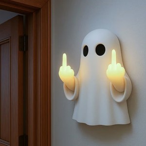 Lámpara de pared con diseño de fantasma de Halloween, luz LED decorativa, decoración espeluznante para el hogar y la habitación - Product Image 4