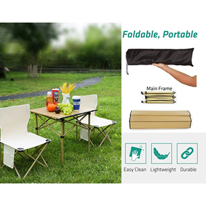 Mesa de Picnic Plegable Portátil de Acero para Exteriores, Muebles de Camping, Marca Oudtoor - Product Image 4