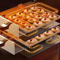 Four à sole électrique commercial moderne à économie d'énergie, 1 ou 2 niveaux, en acier inoxydable, avec commande par bouton, pour boulangerie, pizza, pain et pâtisseries
